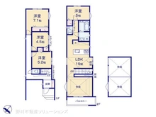 【東京都/板橋区西台】板橋区西台2丁目 新築一戸建て 間取り図