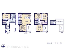 【神奈川県/川崎市中原区木月大町】川崎市中原区木月大町 新築一戸建て 間取り図