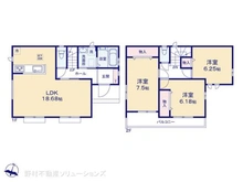 【東京都/東大和市狭山】東大和市狭山4丁目 新築一戸建て 間取り図