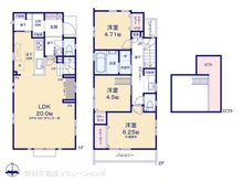 【東京都/小平市学園西町】小平市学園西町2丁目 新築一戸建て 間取り図