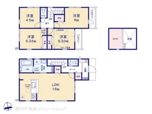 【東京都/小平市上水新町】小平市上水新町3丁目 新築一戸建て 間取り図