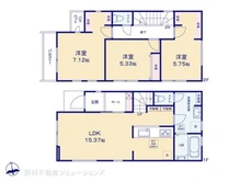 【東京都/小平市上水新町】小平市上水新町3丁目 新築一戸建て 間取り図