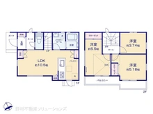 【東京都/東大和市高木】東大和市高木3丁目 新築一戸建て 間取り図