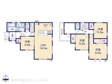 【東京都/小平市津田町】小平市津田町1丁目 新築一戸建て 間取り図
