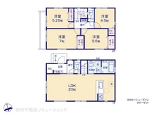 【東京都/小平市上水新町】小平市上水新町2丁目 新築一戸建て 間取り図