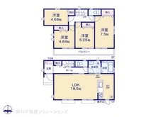 【東京都/東大和市狭山】東大和市狭山4丁目 新築一戸建て 間取り図