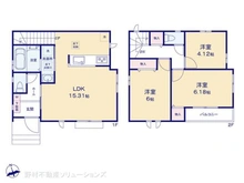 【東京都/国立市富士見台】国立市富士見台1丁目 新築一戸建て 間取り図