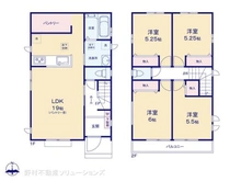 【東京都/東大和市清水】東大和市清水3丁目 新築一戸建て 間取り図