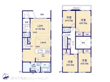 【東京都/国立市東】国立市東3丁目 新築一戸建て 間取り図