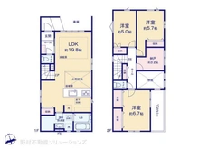 【東京都/国立市東】国立市東3丁目 新築一戸建て 間取り図