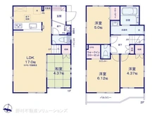【東京都/東大和市新堀】東大和市新堀1丁目 新築一戸建て 間取り図