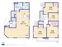 【東京都/国立市北】国立市北2丁目 新築一戸建て 間取り図