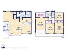 【東京都/東大和市向原】東大和市向原5丁目 新築一戸建て 間取り図