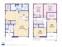 【東京都/小平市小川西町】小平市小川西町5丁目 新築一戸建て 間取り図
