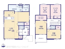 【東京都/小平市小川西町】小平市小川西町5丁目 新築一戸建て 間取り図