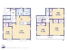 【東京都/国立市富士見台】国立市富士見台4丁目 新築一戸建て 間取り図