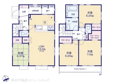 【東京都/東大和市奈良橋】東大和市奈良橋2丁目 新築一戸建て 間取り図