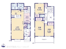 【東京都/東村山市富士見町】東村山市富士見町3丁目 新築一戸建て 間取り図