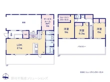 【東京都/東大和市中央】東大和市中央4丁目 新築一戸建て 間取り図