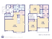 【東京都/小平市小川町】小平市小川町1丁目 新築一戸建て 間取り図