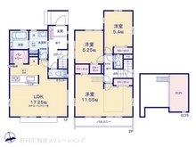 【東京都/足立区伊興】足立区伊興4丁目 新築一戸建て 間取り図