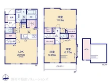 【東京都/足立区伊興】足立区伊興4丁目 新築一戸建て 間取り図