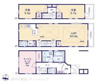 【東京都/足立区青井】足立区青井3丁目 新築一戸建て 間取り図