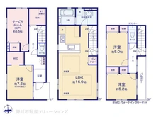【東京都/足立区花畑】足立区花畑7丁目 新築一戸建て 間取り図