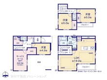 【東京都/足立区花畑】足立区花畑7丁目 新築一戸建て 間取り図