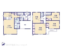 【東京都/足立区西保木間】足立区西保木間1丁目 新築一戸建て 間取り図