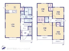 【東京都/足立区青井】足立区青井6丁目 新築一戸建て 間取り図