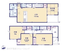 【東京都/足立区南花畑】足立区南花畑4丁目 新築一戸建て 間取り図