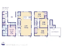 【東京都/足立区中川】足立区中川2丁目 新築一戸建て 間取り図
