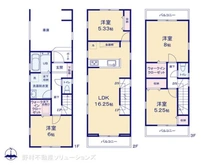 【東京都/足立区梅田】足立区梅田1丁目 新築一戸建て 間取り図