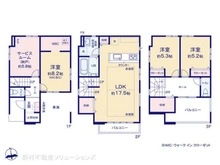 【東京都/江戸川区東小松川】江戸川区東小松川2丁目 新築一戸建て 間取り図