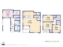 【東京都/江戸川区東葛西】江戸川区東葛西4丁目 新築一戸建て 間取り図