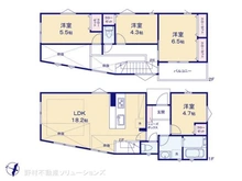 【埼玉県/さいたま市桜区田島】さいたま市桜区田島1丁目 新築一戸建て 間取り図