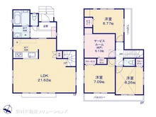 【埼玉県/さいたま市中央区鈴谷】さいたま市中央区鈴谷8丁目 新築一戸建て 間取り図