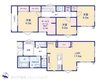 【埼玉県/戸田市美女木】戸田市美女木2丁目 新築一戸建て 間取り図