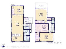 【埼玉県/さいたま市南区四谷】さいたま市南区四谷2丁目 新築一戸建て 間取り図