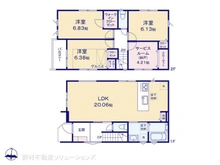 【埼玉県/さいたま市中央区大戸】さいたま市中央区大戸1丁目 新築一戸建て 間取り図