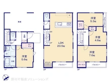 【埼玉県/さいたま市南区辻】さいたま市南区辻3丁目 新築一戸建て 間取り図