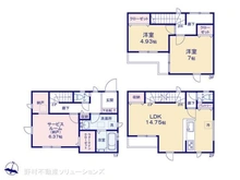 【埼玉県/さいたま市桜区西堀】さいたま市桜区西堀7丁目 新築一戸建て 間取り図