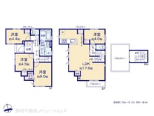 【神奈川県/横浜市鶴見区北寺尾】横浜市鶴見区北寺尾7丁目 新築一戸建て 間取り図