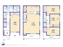 【神奈川県/川崎市川崎区小田】川崎市川崎区小田6丁目 新築一戸建て 間取り図