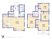 【神奈川県/横浜市鶴見区北寺尾】横浜市鶴見区北寺尾6丁目 新築一戸建て 間取り図