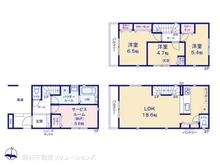 【神奈川県/横浜市鶴見区潮田町】横浜市鶴見区潮田町1丁目 新築一戸建て 間取り図