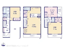 【神奈川県/横浜市鶴見区潮田町】横浜市鶴見区潮田町1丁目 新築一戸建て 間取り図