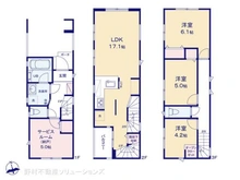 【神奈川県/川崎市川崎区大師本町】川崎市川崎区大師本町 新築一戸建て 間取り図