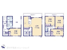 【神奈川県/横浜市鶴見区寛政町】横浜市鶴見区寛政町 新築一戸建て 間取り図